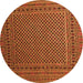 Machine Washable Persian Orange Traditional Area Rugs, wshtr2511org