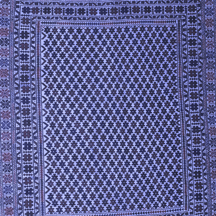 Machine Washable Persian Blue Traditional Rug, wshtr2511blu