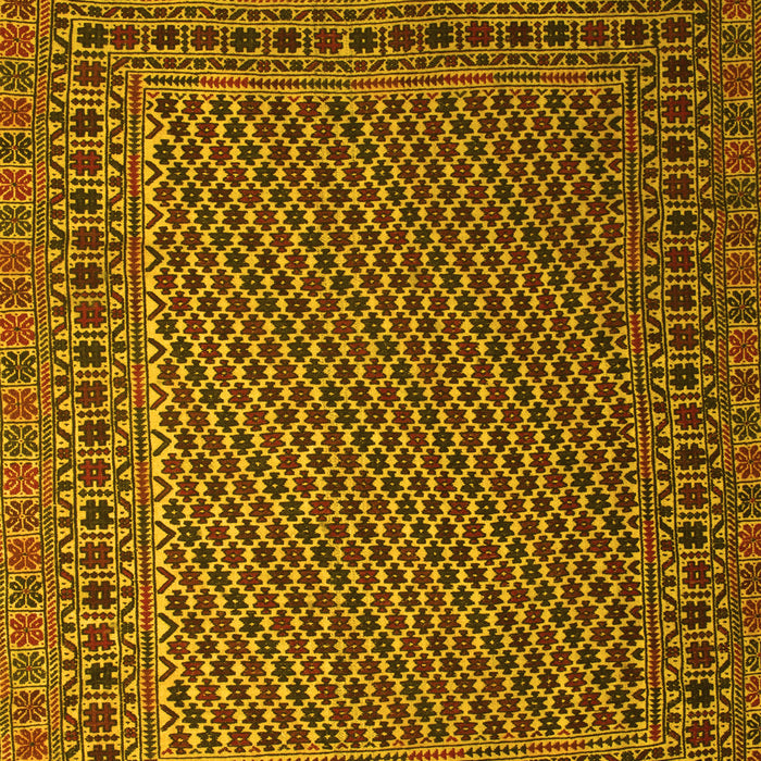 Machine Washable Persian Yellow Traditional Rug, wshtr2511yw