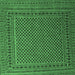 Square Persian Emerald Green Traditional Rug, tr2511emgrn