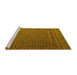 Sideview of Machine Washable Persian Yellow Traditional Rug, wshtr2511yw