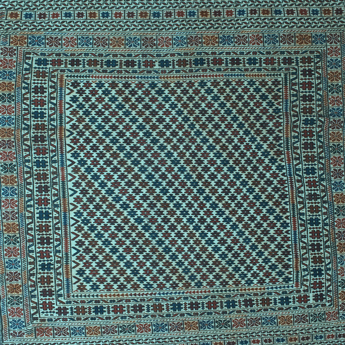 Square Persian Light Blue Traditional Rug, tr2511lblu