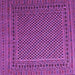 Square Machine Washable Persian Purple Traditional Area Rugs, wshtr2511pur