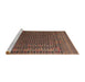 Sideview of Machine Washable Traditional Orange Brown Rug, wshtr2512