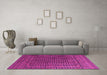 Machine Washable Persian Pink Traditional Rug in a Living Room, wshtr2512pnk