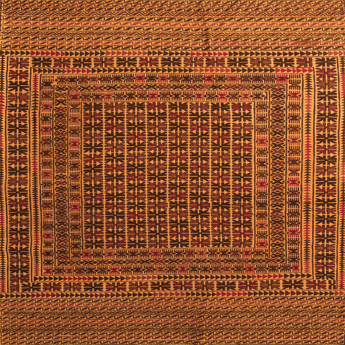 Serging Thickness of Persian Orange Traditional Rug, tr2512org