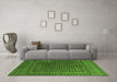 Machine Washable Persian Green Traditional Area Rugs in a Living Room,, wshtr2512grn