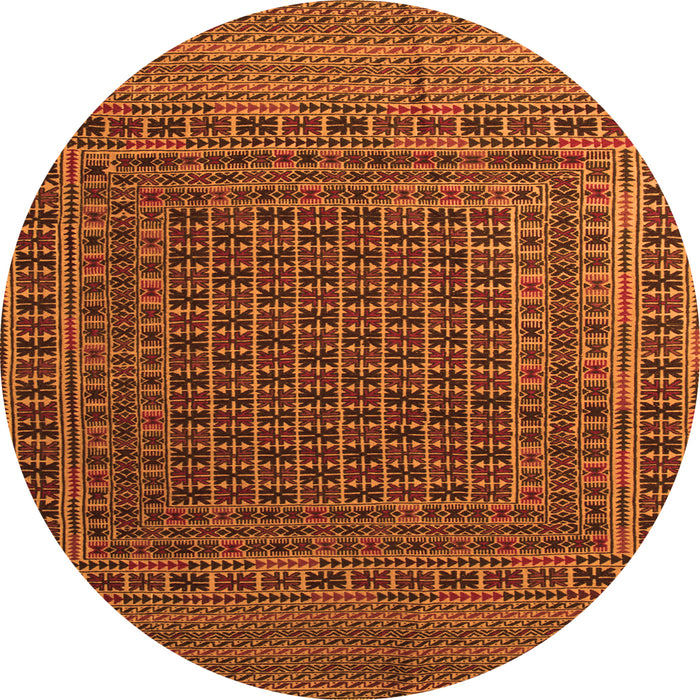 Square Persian Orange Traditional Rug, tr2512org