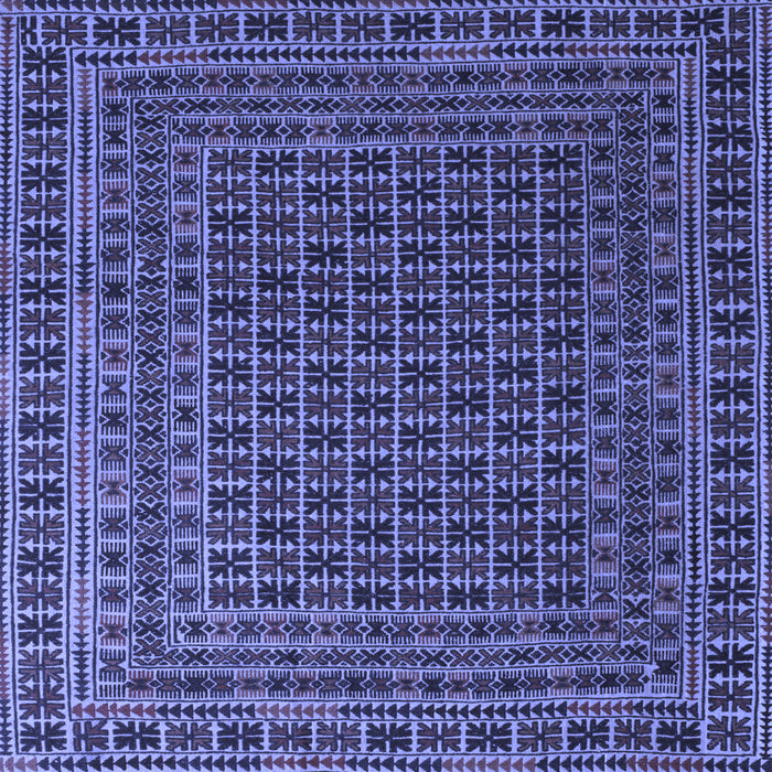Machine Washable Persian Blue Traditional Rug, wshtr2512blu