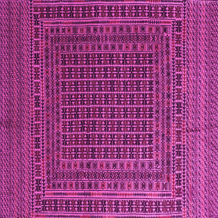 Square Machine Washable Persian Pink Traditional Rug, wshtr2512pnk