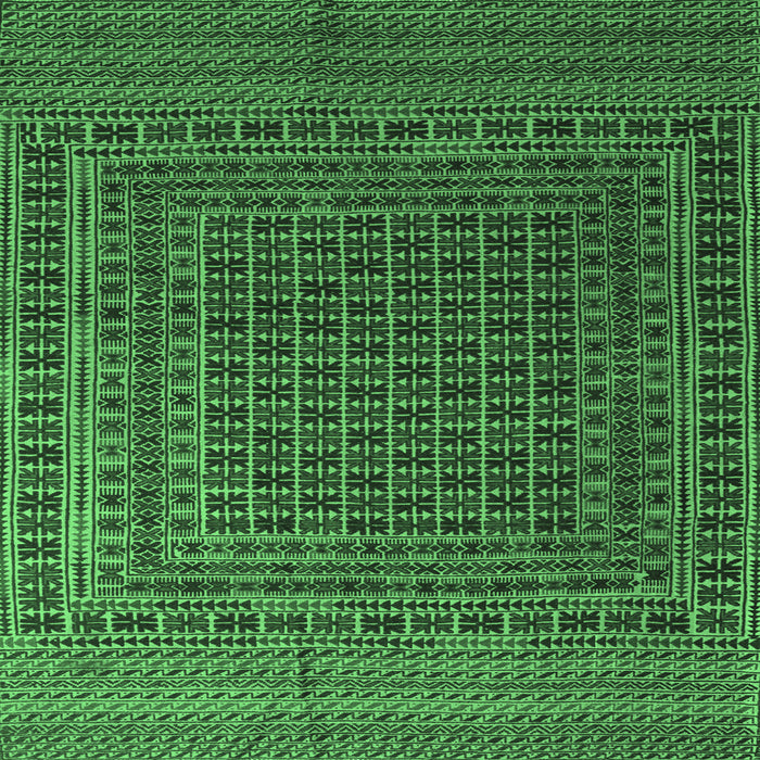 Square Persian Emerald Green Traditional Rug, tr2512emgrn