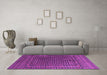 Machine Washable Persian Purple Traditional Area Rugs in a Living Room, wshtr2512pur