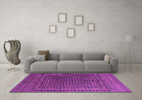 Machine Washable Persian Purple Traditional Rug, wshtr2512pur