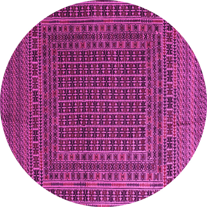 Round Persian Pink Traditional Rug, tr2512pnk