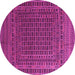 Round Persian Pink Traditional Rug, tr2512pnk