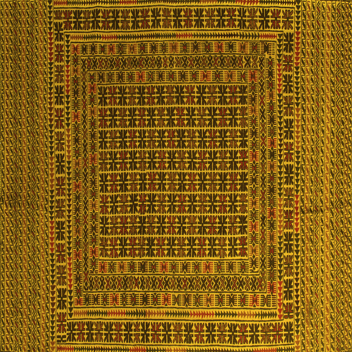 Square Persian Yellow Traditional Rug, tr2512yw