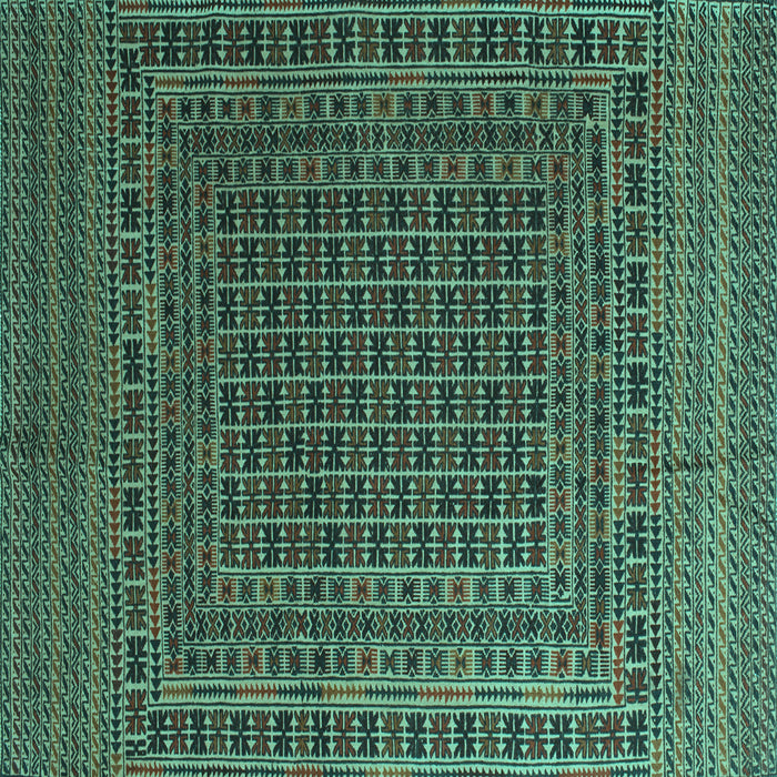 Square Persian Turquoise Traditional Rug, tr2512turq
