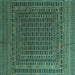 Square Persian Turquoise Traditional Rug, tr2512turq