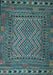 Machine Washable Persian Light Blue Traditional Rug, wshtr2513lblu