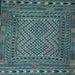 Square Persian Light Blue Traditional Rug, tr2513lblu