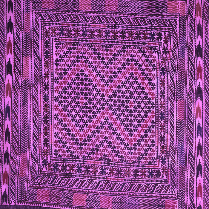 Square Machine Washable Persian Purple Traditional Area Rugs, wshtr2513pur