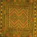 Square Persian Yellow Traditional Rug, tr2513yw