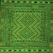 Round Machine Washable Persian Green Traditional Area Rugs, wshtr2513grn