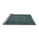 Sideview of Machine Washable Persian Light Blue Traditional Rug, wshtr2513lblu