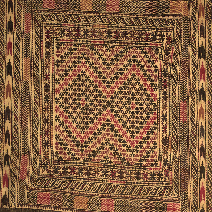 Square Machine Washable Persian Brown Traditional Rug, wshtr2513brn
