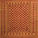 Serging Thickness of Southwestern Orange Country Rug, tr2514org