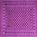 Square Southwestern Purple Country Rug, tr2514pur