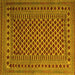 Square Southwestern Yellow Country Rug, tr2514yw