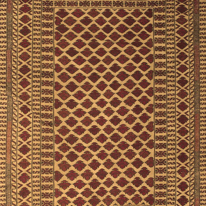 Machine Washable Southwestern Brown Country Rug, wshtr2514brn