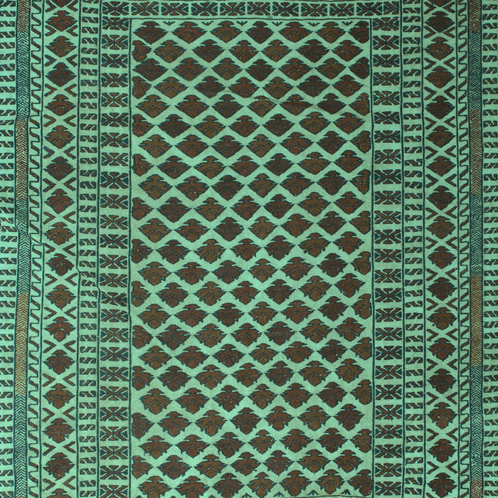Machine Washable Southwestern Turquoise Country Area Rugs, wshtr2514turq