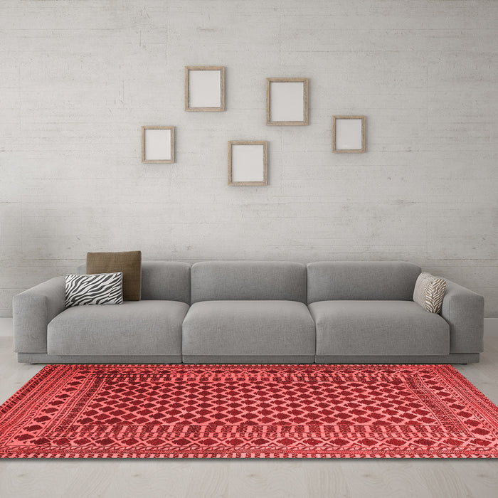 Country Red Washable Rugs
