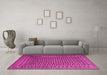 Machine Washable Southwestern Pink Country Rug in a Living Room, wshtr2514pnk