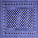 Square Southwestern Blue Country Rug, tr2514blu