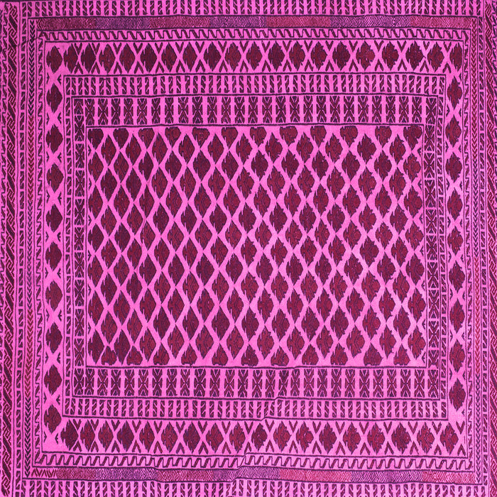 Square Machine Washable Southwestern Pink Country Rug, wshtr2514pnk