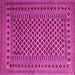 Square Machine Washable Southwestern Pink Country Rug, wshtr2514pnk
