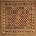 Square Machine Washable Southwestern Brown Country Rug, wshtr2514brn