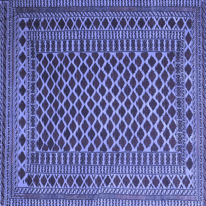 Square Machine Washable Southwestern Blue Country Rug, wshtr2514blu