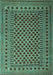 Southwestern Turquoise Country Rug, tr2514turq