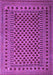 Machine Washable Southwestern Purple Country Area Rugs, wshtr2514pur