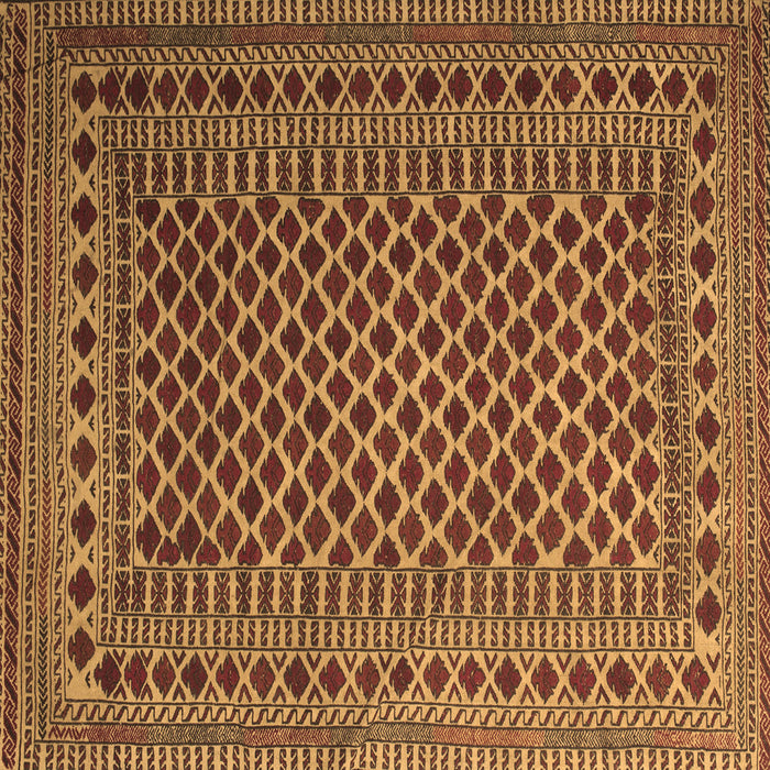 Square Southwestern Brown Country Rug, tr2514brn
