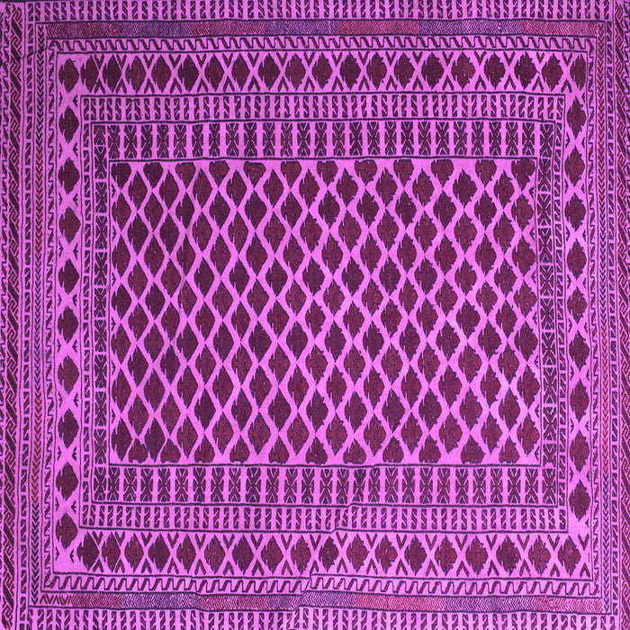 Square Machine Washable Southwestern Purple Country Area Rugs, wshtr2514pur