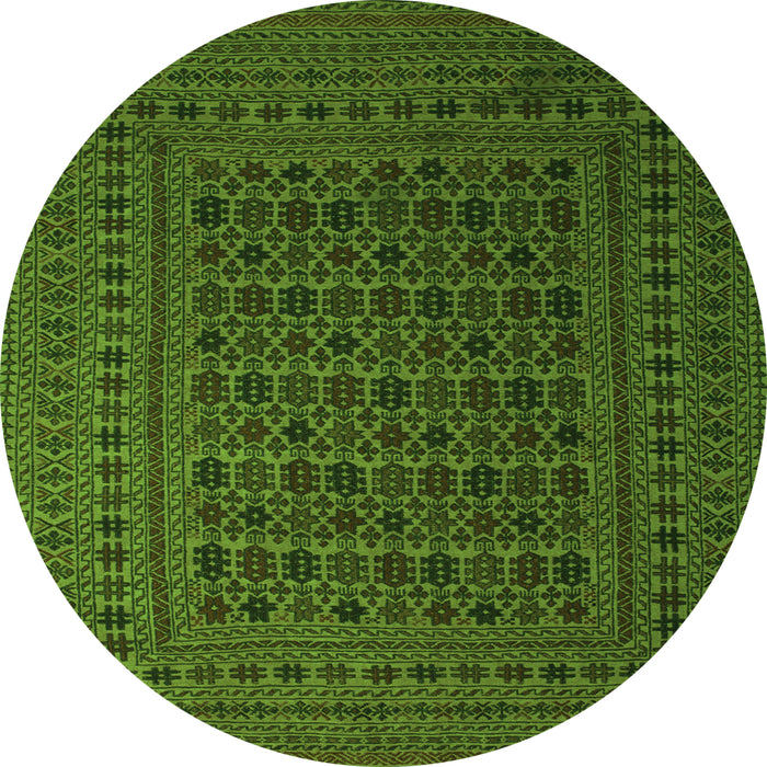 Square Southwestern Green Country Rug, tr2515grn