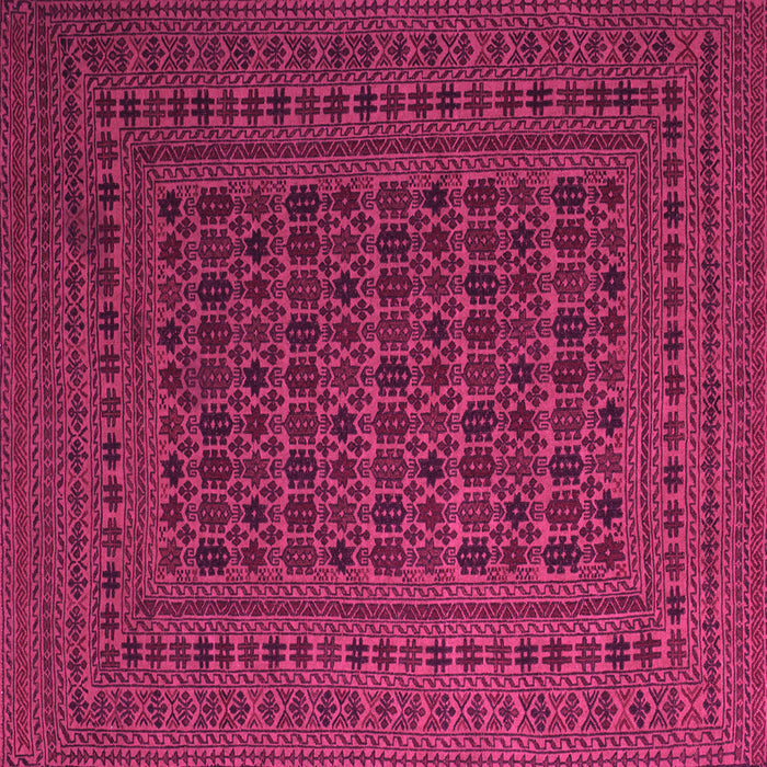 Square Machine Washable Southwestern Pink Country Rug, wshtr2515pnk