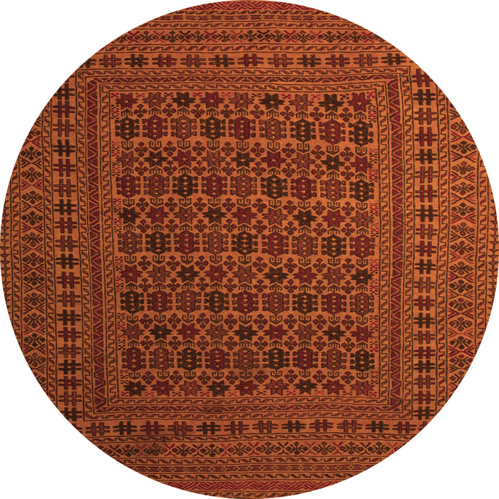 Square Southwestern Orange Country Rug, tr2515org