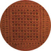 Square Southwestern Orange Country Rug, tr2515org