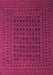 Machine Washable Southwestern Pink Country Rug, wshtr2515pnk